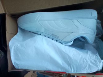 Brand New All White With Grey Puma Writing.