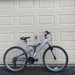 Triax PK7 Full-Suspension Mountain Bike – 26” Wheels – 21-Speed – Aluminum Frame Bicycle