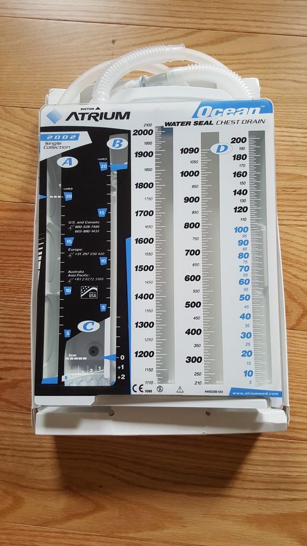 Atrium Oasis Water Seal Chest Tube