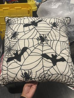Halloween Pillow - Bats & Spiders/Spiderwebs