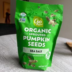 Go Raw Organic Sprouted Pumpkin Seeds Sea Salt 14oz Bag Gluten-free Vegan Keto