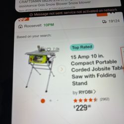 Saw Table 