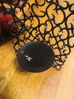 Dark Brown Medal Candle Holder Decor