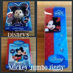Disney's Mickey Mouse 'Jumbo Jiggly' ' Plush Toy (NEW)
