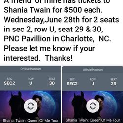 Shania Twain Tickets