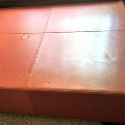 Leather Ottoman 