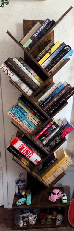 Bookshelf-dark brown wood