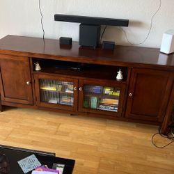 Solid Wood Entertainment Center 