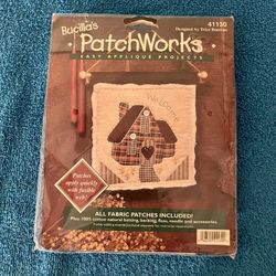 Bucilla Patchworks Easy Applique Project - # 41130 Welcome House - 8 x 8 Inches Brand new and unopened.