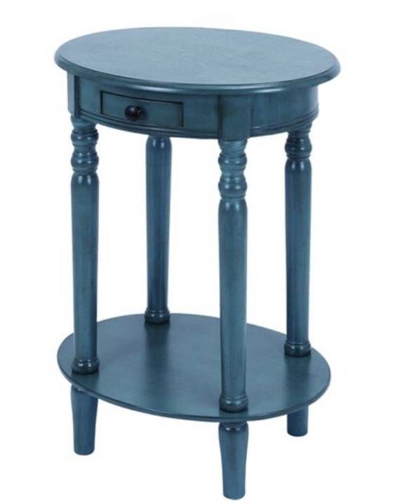 Woodland end table (turquoise/aqua blue)