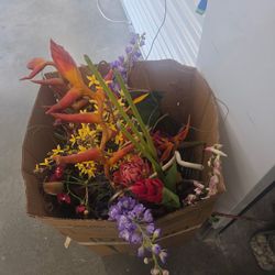 Box Full Of Silk Flowers