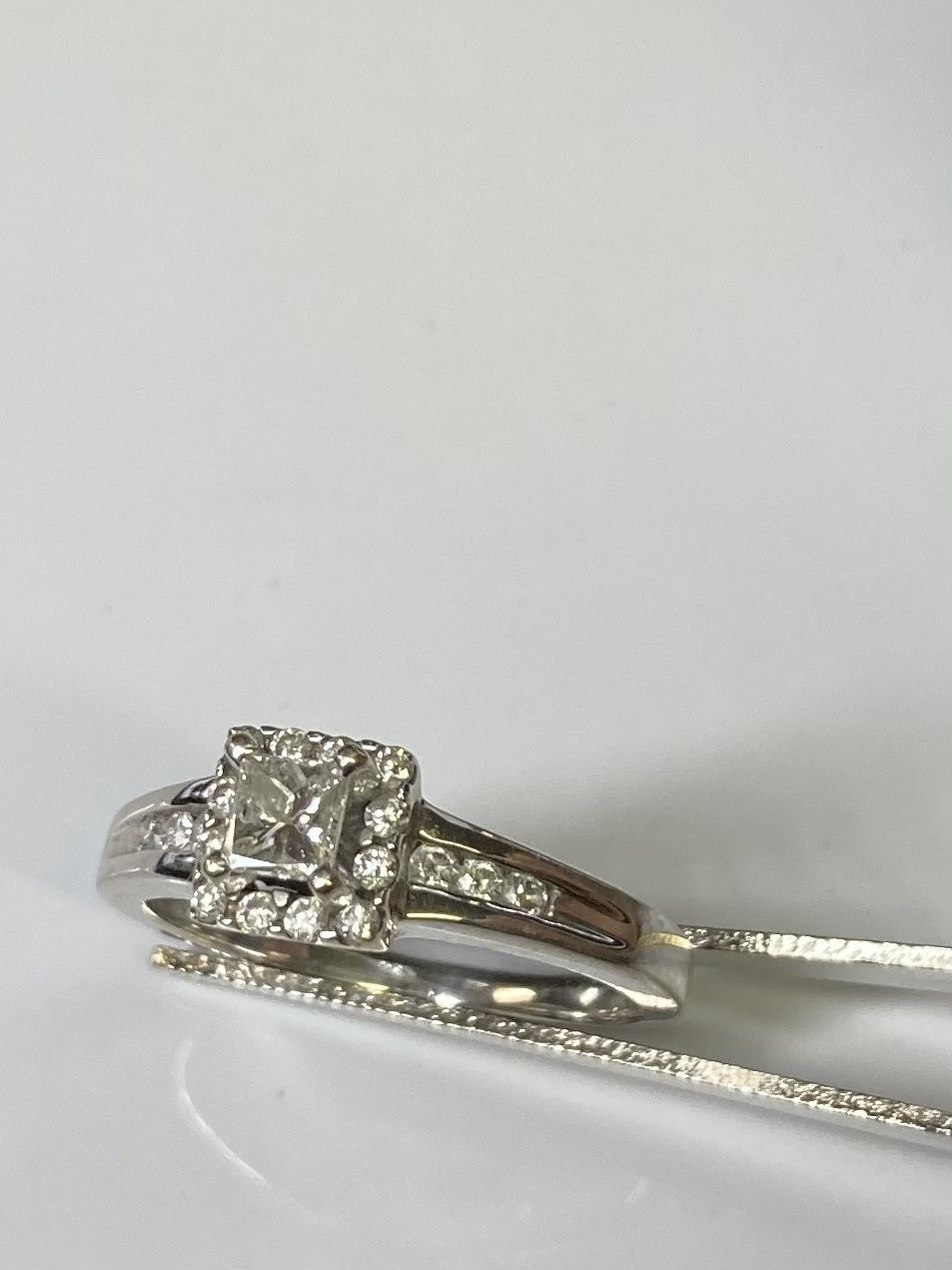 14k White Gold Engagement Ring