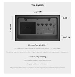 TESLA black plate - NEW-