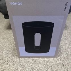 Sonos Sub Mini Black Wireless Subwoofer Brand New Factory Sealed 