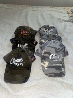 6 Raising Cane’s Crew Hats – Bundle Deal! 35$ OBO