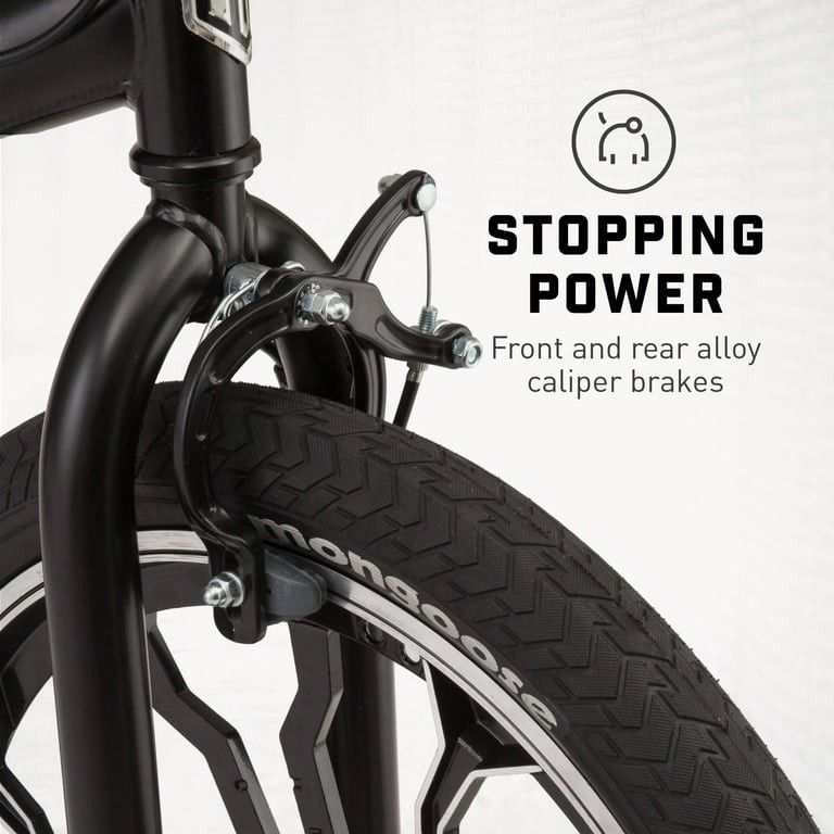 Mongoose Rebel Kids BMX Bike 20 inch Wheels Age 13 Black Bicycle