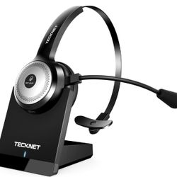 TeckNet Bluetooth 5.0 Wireless Headset TK-HS003 AI Noise Cancelling Microphone