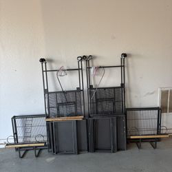 VIVOHOME 72” Wrought Iron Bird Cage with Play Top and Stand - 2 Available 