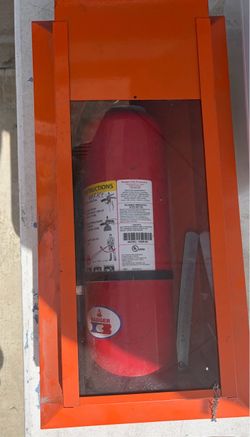 Fire Extinguisher and Cabinet