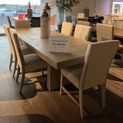 Grey 7PC Dining Table Set