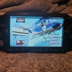 Playstation Psp Black 1000 Phat Mod--ded Video Game Console IPS screen upgrade
