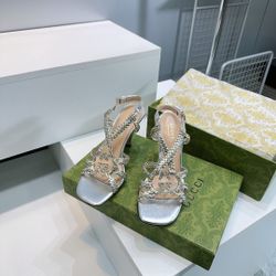 High-heeled sandals and slippers