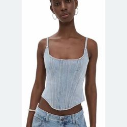 Lioness Capri Corset Light Denim