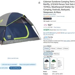 Camping Tent For 2