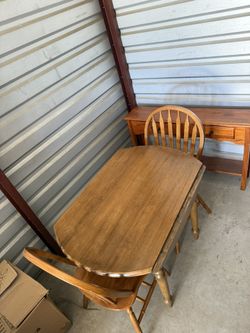 Kitchen Table Perfect For Apartment Two Chairs Comes With The Other Two Pieces Of Furniture Next To It