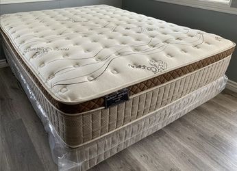 Full Organic Cloud Comfort Europillow Top 12inch Matres Andboxspring!!