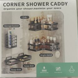 Carbon steel bathroom basket shelf corner