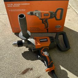 RIDGID 9 Amp Corded 1/2 in. Spade Handle Mud Mixer