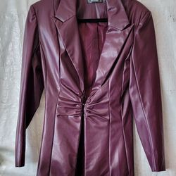 Misguided Leather Style Jacket