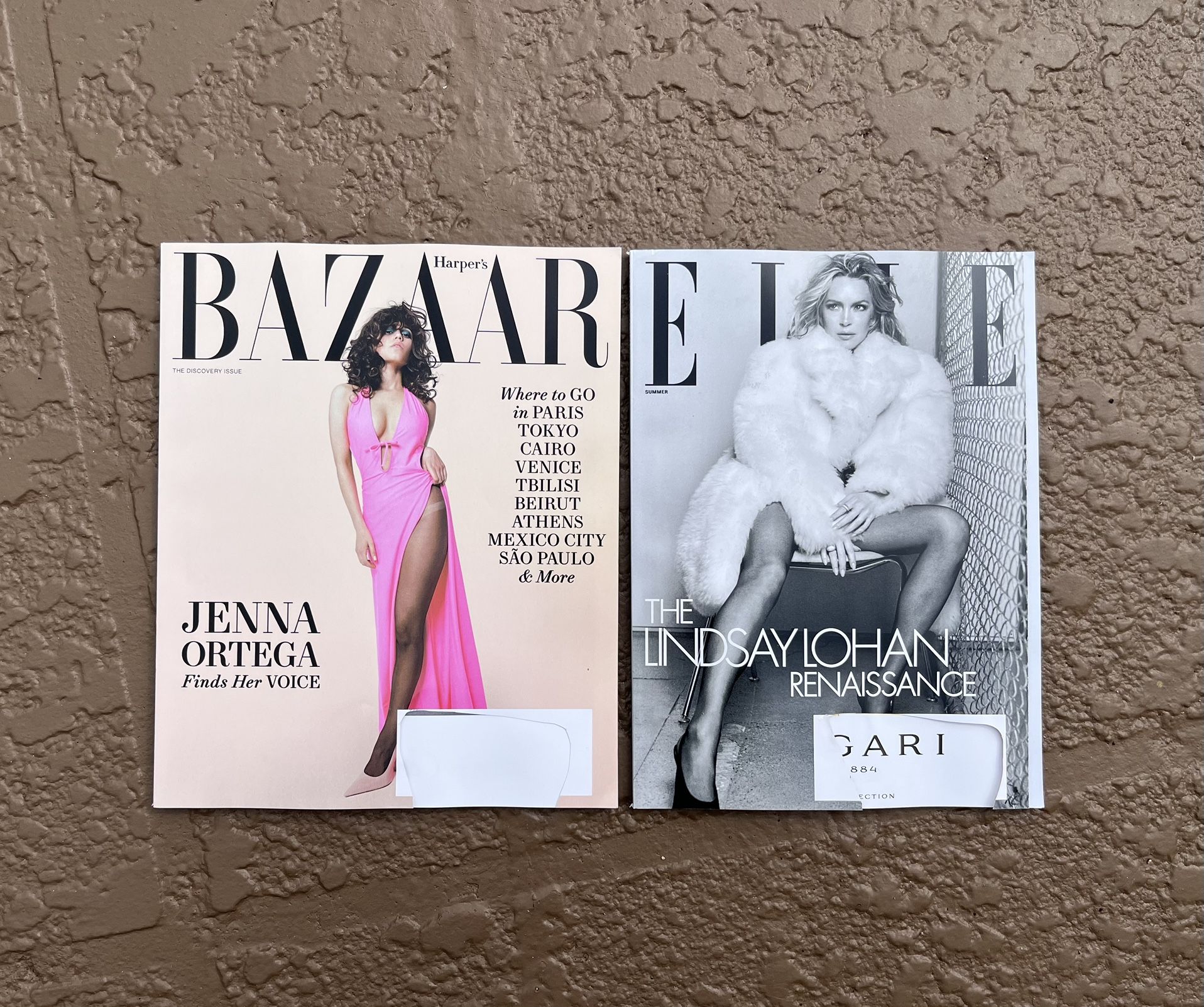 2 Brand new Summer 2025 premium fashion magazines, Elle & Harper’s Bazaar