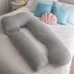 U Shaped Pregnancy Pillow Gray
