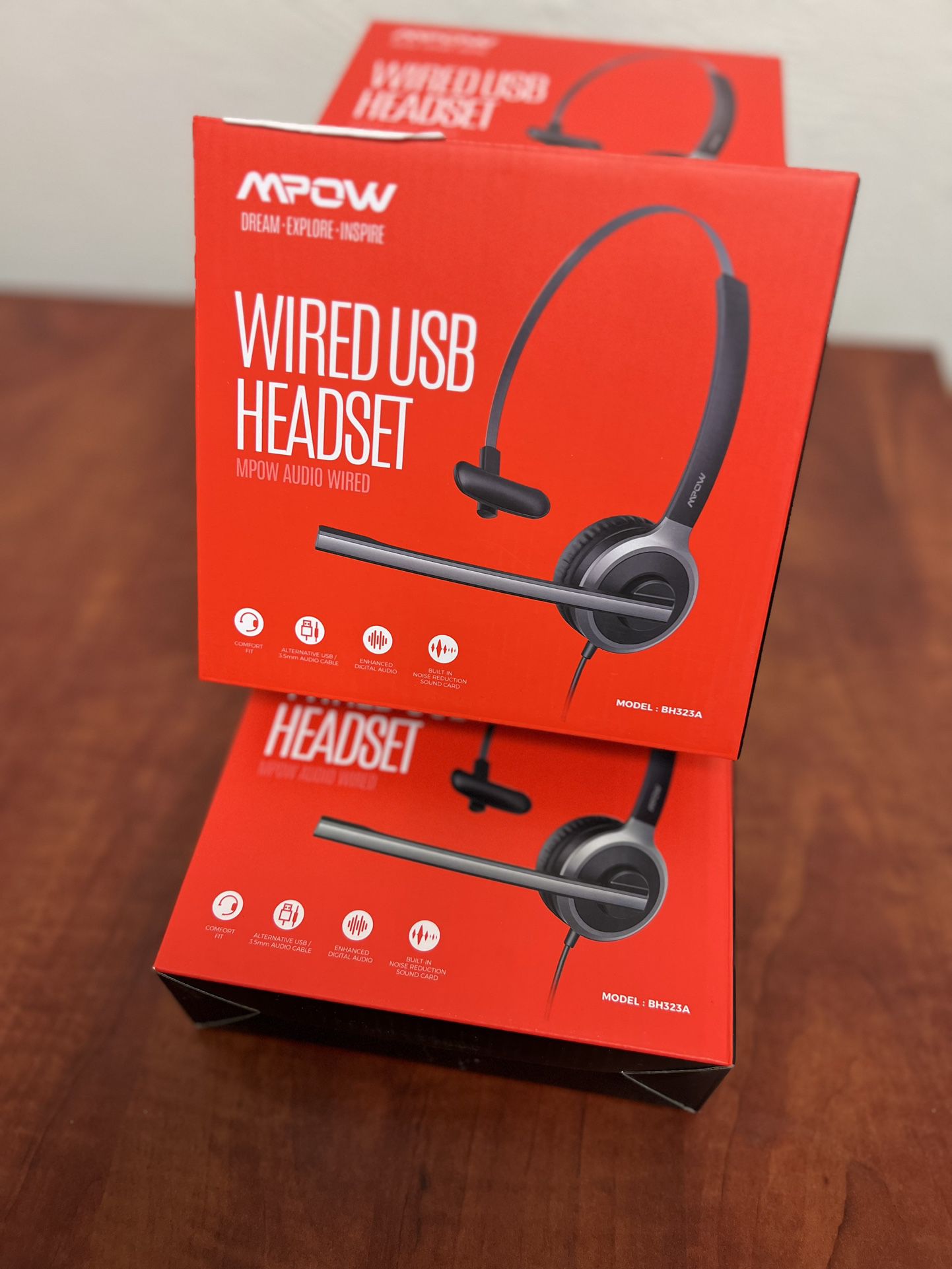 MPOW Audio Wired USB Headset Model BH323A