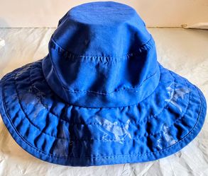 Blue kids Sun Hatbucket hat like new 3 5 yrs