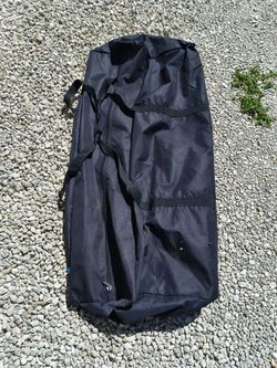 black nylon  storage and carry bag