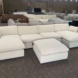 Light Cream White Feather Cloud Set