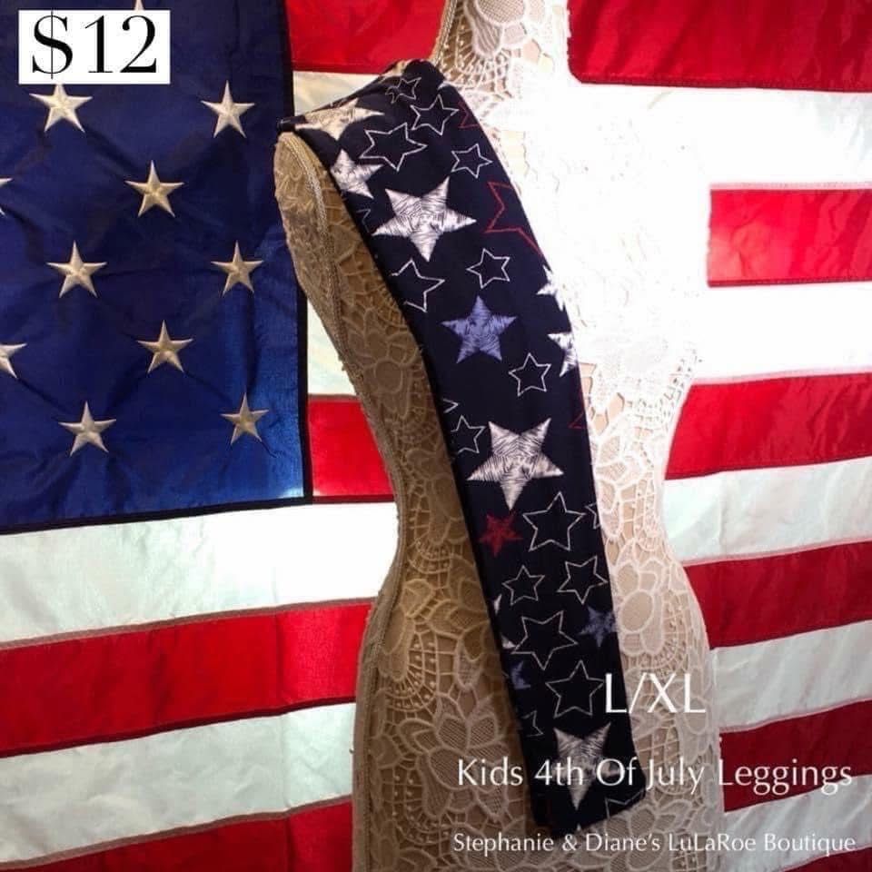 Kid Lularoe 4th Of July Leggings Size L/XL