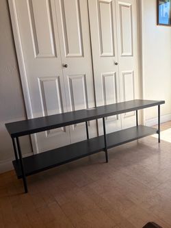 Black TV Stand Console Table