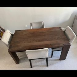 CB2 Modern Wood Dining Table (chairs not included) 