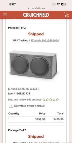 Enclosed box x2 12 inch W3 speakers new