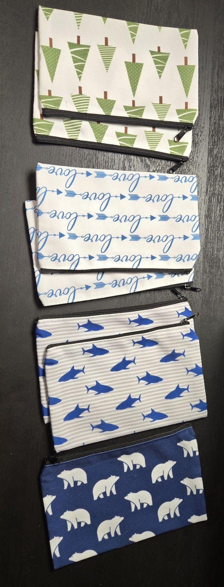 7 Small Zip Pouches