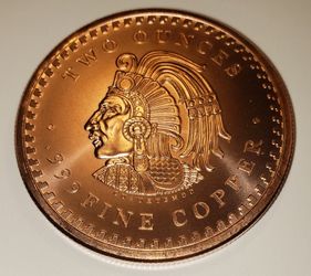 2oz AZTEC Calendar Copper Round! Golden St