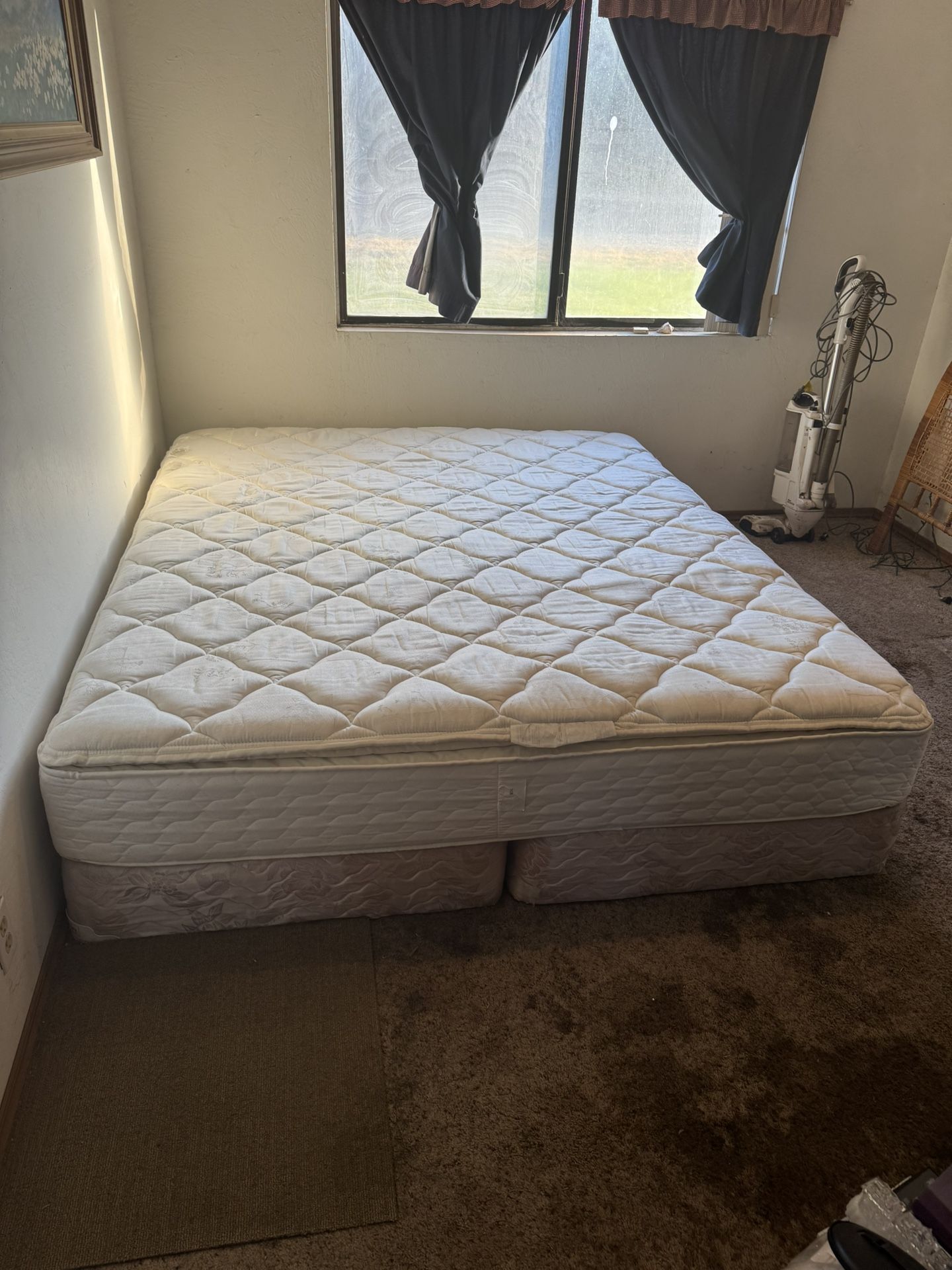 Nice King Bed And Box springs With Frame