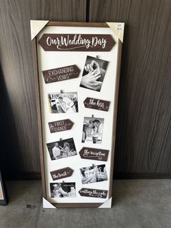 Wedding Day Photo Collage Wall Decor