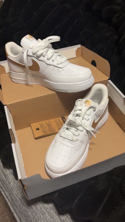 Brand New Nike Air Force 1 White/Gum Brown – size 7 in Boys