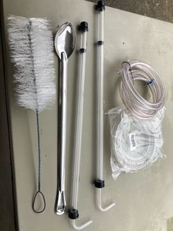 Home brewing bottling bucket, fill valves, siphons and miscellaneous items