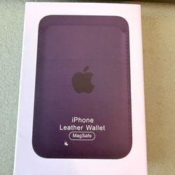 Purple Apple iPhone Leather Wallet with MagSafe
